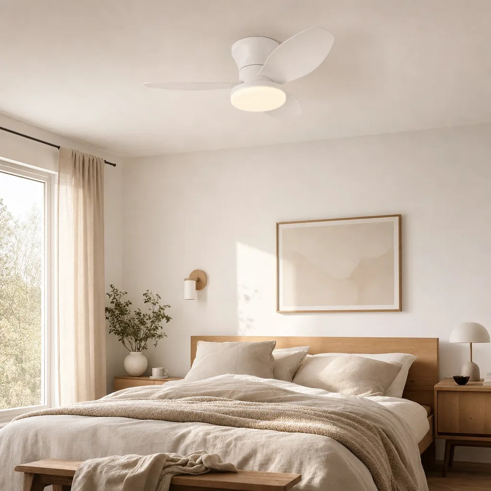 Ventilateur Nord blanc dans une chambre