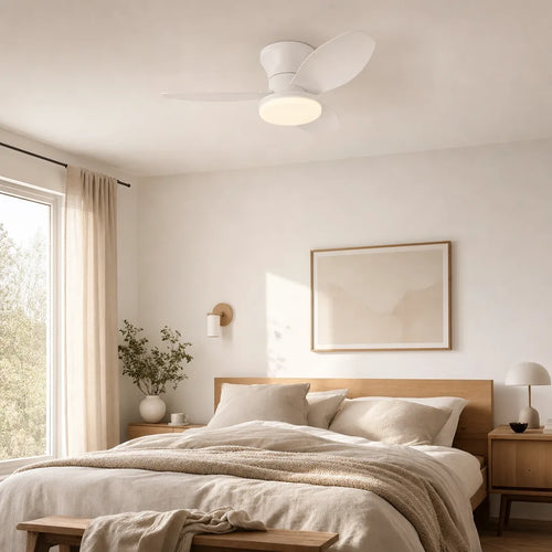 Ventilateur Nord blanc dans une chambre